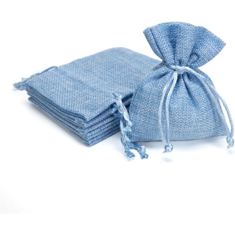 SACCHETTI JUTA COTTON CM10X13 BLUE